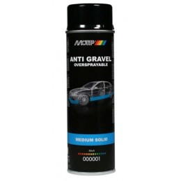 Antikor bituma mastika melna - auto virsbūves un apakšpuses aizsardzībai - MOTIP ANTI GRAVEL  antikorozijas līdzeklis aerosols 500ml