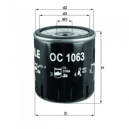 OC1063 KNECHT MAHLE FILTER масляный фильтр