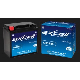 12Ah AXCELL GEL мото аккумулятор ATX14-BS 12V  200AH 12V (+ -) 150x87x145mm