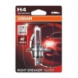 H4 OSRAM NIGHT BREAKER SILVER +100% Blister 64193NBS-01B auto spuldze 12V H4 60/55W halogēna lampa