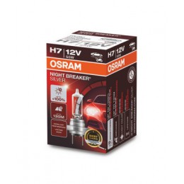 H7 OSRAM NIGHT BREAKER SILVER +100% BOX 64210NBS-01B auto spuldze 12V H7 55W 12V halogēna lampa