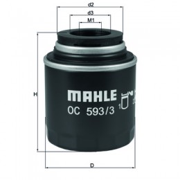 OC593/3 KNECHT MAHLE FILTER масляный фильтр