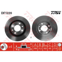 DF1220 TRW  bremžu disks