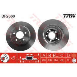 DF2660 TRW  bremžu disks