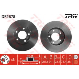 DF2678 TRW тормозной диск