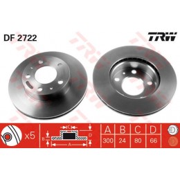 DF2722 TRW  bremžu disks