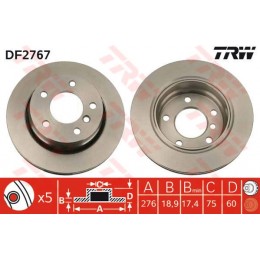 DF2767 TRW  bremžu disks