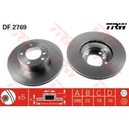 DF2769 TRW тормозной диск