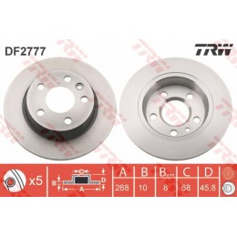 DF2777 TRW тормозной диск