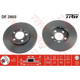 DF2803 TRW тормозной диск