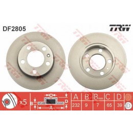 DF2805 TRW  bremžu disks