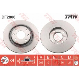 DF2808 TRW  bremžu disks