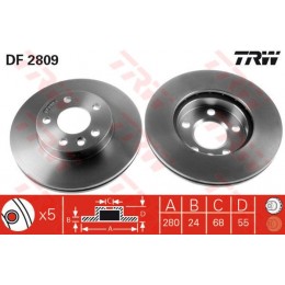 DF2809 TRW  bremžu disks