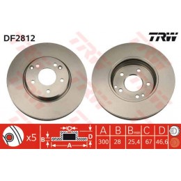 DF2812 TRW  bremžu disks