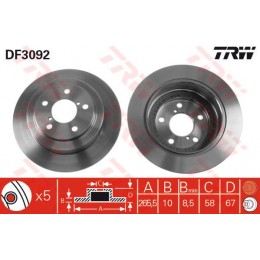 DF3092 TRW  bremžu disks