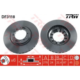 DF3118 TRW  bremžu disks