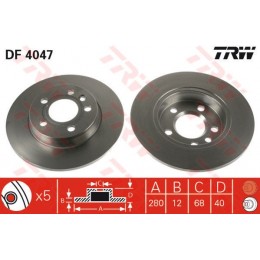DF4047 TRW  bremžu disks