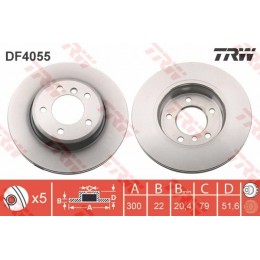DF4055 TRW  bremžu disks