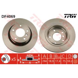 DF4069 TRW  bremžu disks