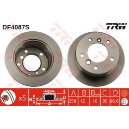 DF4087S TRW  bremžu disks
