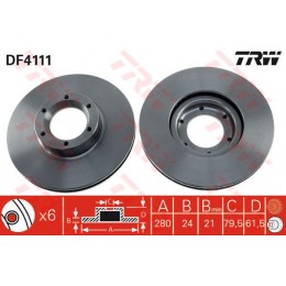DF4111 TRW  bremžu disks