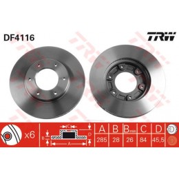 DF4116 TRW  bremžu disks