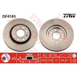 DF4165 TRW  bremžu disks