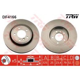 DF4166 TRW  bremžu disks