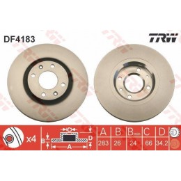 DF4183 TRW  bremžu disks