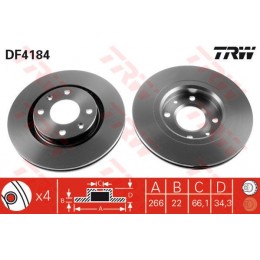 DF4184 TRW  bremžu disks