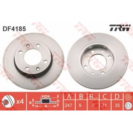 DF4185 TRW  bremžu disks