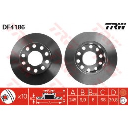 DF4186 TRW  bremžu disks