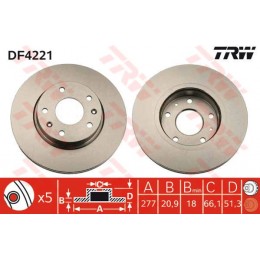 DF4221 TRW  bremžu disks