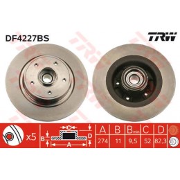DF4227BS TRW  bremžu disks