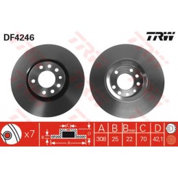 DF4246 TRW  bremžu disks