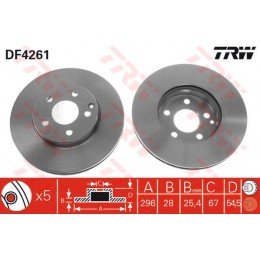 DF4261 TRW  bremžu disks