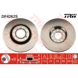 DF4262S TRW  bremžu disks