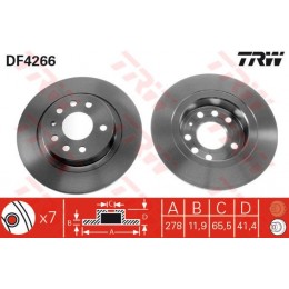 DF4266 TRW  bremžu disks