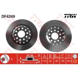 DF4269 TRW  bremžu disks