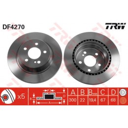 DF4270 TRW  bremžu disks