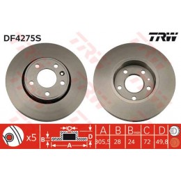 DF4275s TRW  bremžu disks