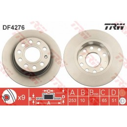 DF4276 TRW  bremžu disks