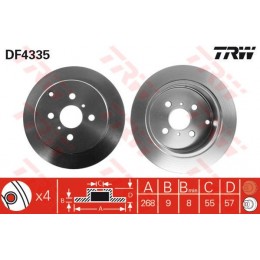 DF4335 TRW  bremžu disks