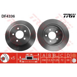 DF4336 TRW  bremžu disks
