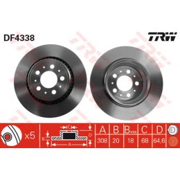 DF4338 TRW  bremžu disks