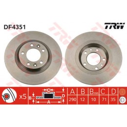 DF4351 TRW  bremžu disks