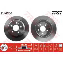 DF4356 TRW  bremžu disks
