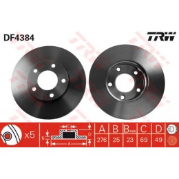 DF4384 TRW  bremžu disks