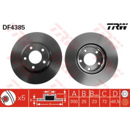 DF4385 TRW  bremžu disks