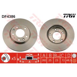 DF4386 TRW  bremžu disks